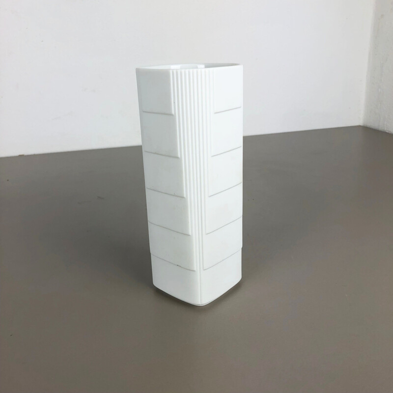 Vintage Porcelain Op Art Vase by Christa Galtz for Rosenthal, Germany 1970s