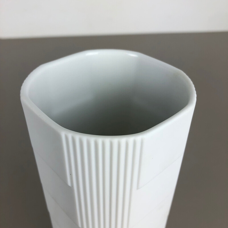 Jarrón de porcelana Op Art vintage de Christa Galtz para Rosenthal, Alemania 1970