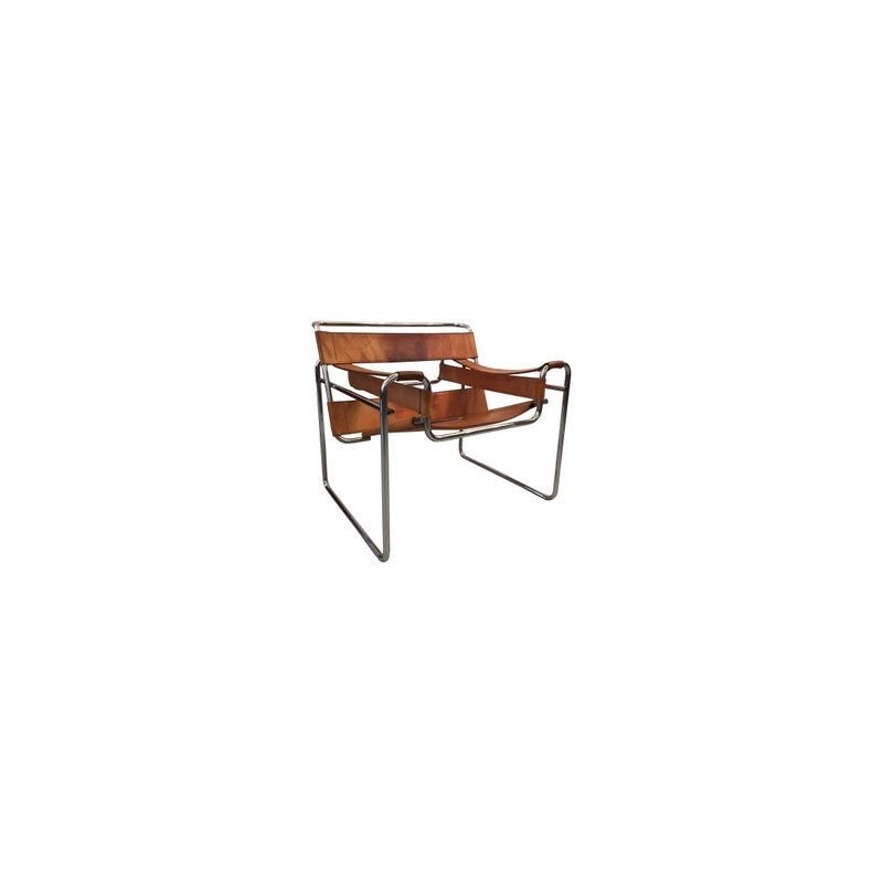 Vintage brown Wassily armchair by Marcel Breuer, 1970