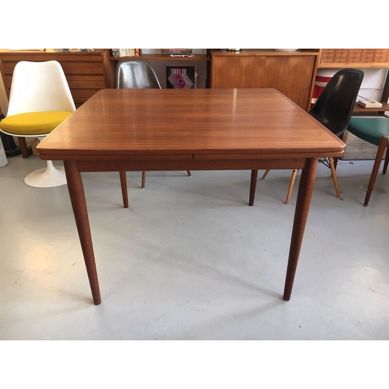 Vintage teak extension dining table by Arne Vodder Denmark 1960 