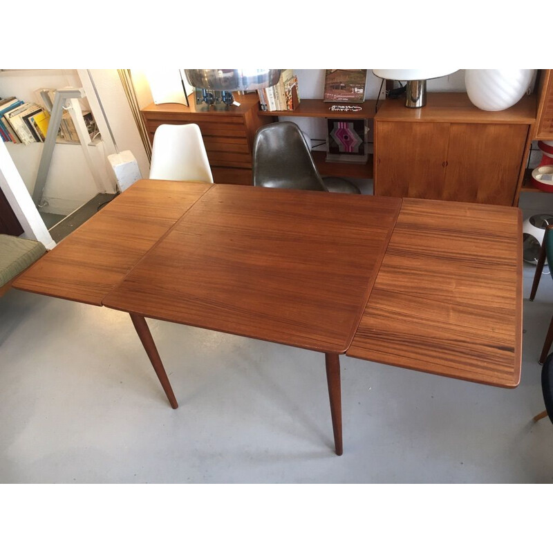 Vintage teak extension dining table by Arne Vodder Denmark 1960 