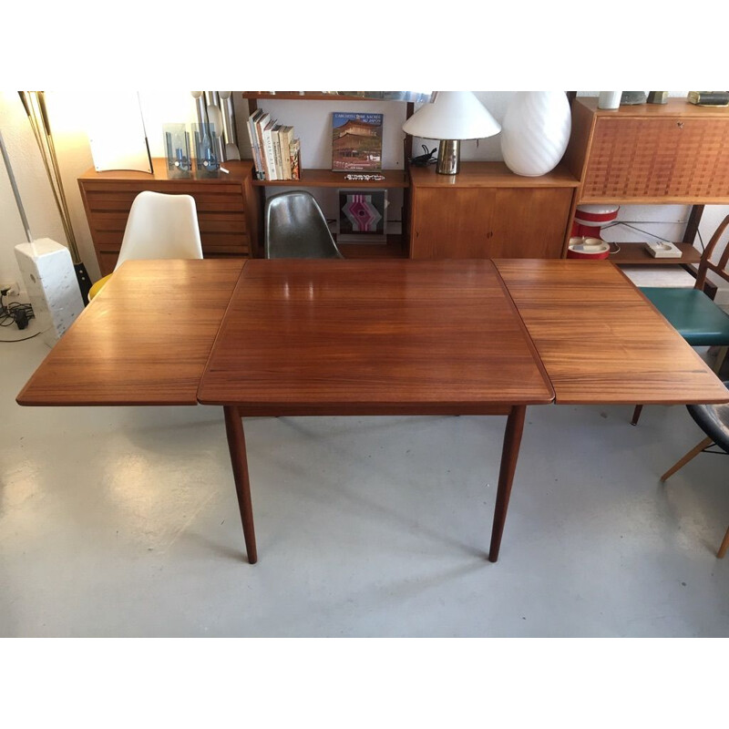 Vintage teak extension dining table by Arne Vodder Denmark 1960 