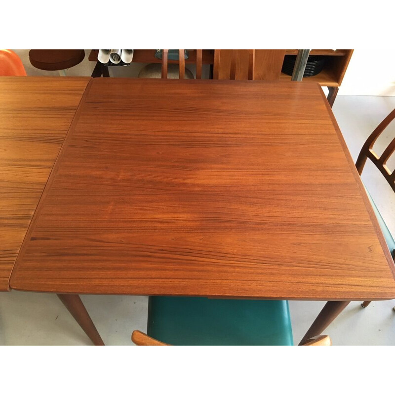 Vintage teak extension dining table by Arne Vodder Denmark 1960 