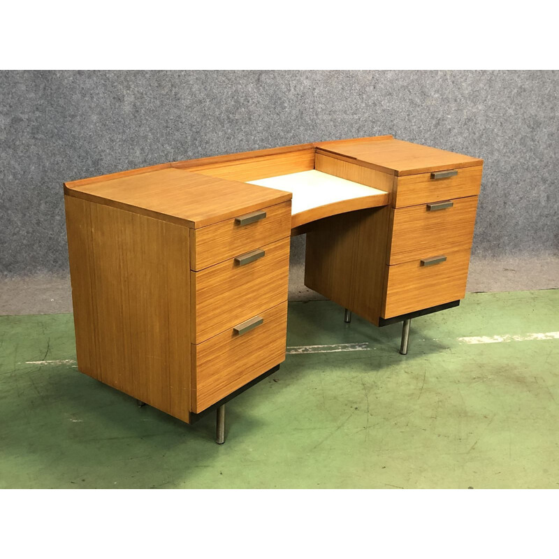 Vintage desk in blond mahogany 1970s