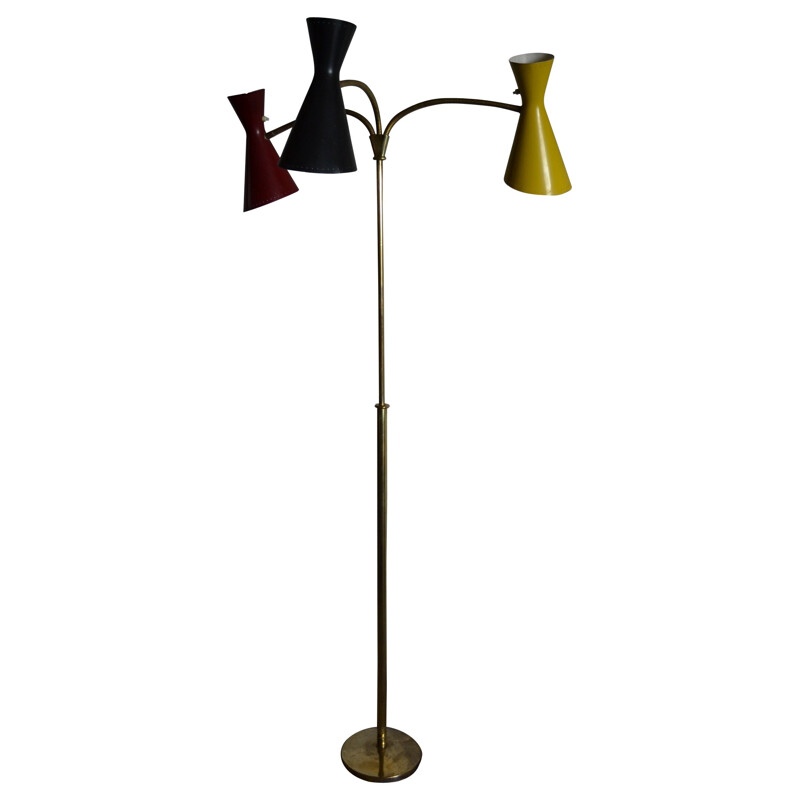 Lampadaire vintage, Alfred MULLER - années 50