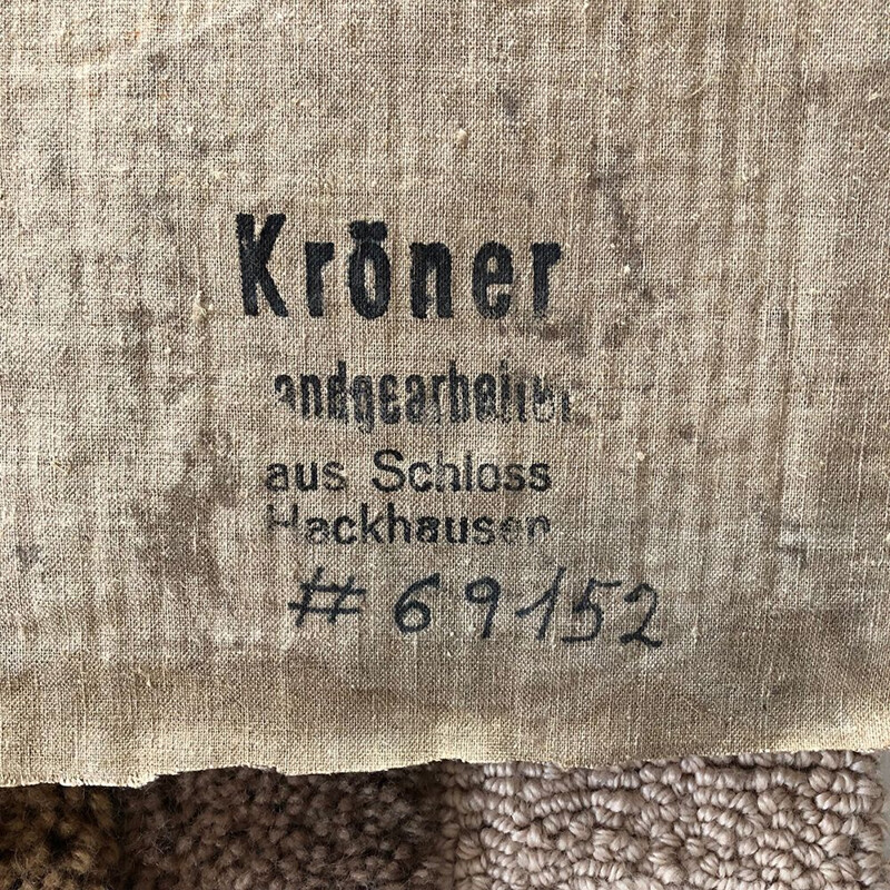 Vintage German Wall Rug by Ewald Kröner for Schloss Hackhausen, 1970s