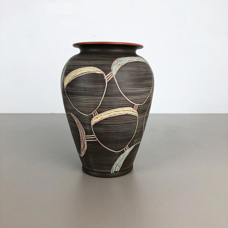 Vaso in ceramica vintage di Franz Schwaderlapp per Sawa Ceramic, Germania 1960