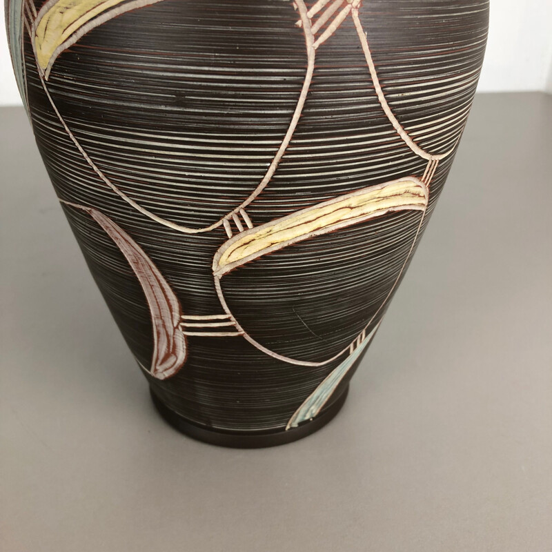 Vintage ceramic vase by Franz Schwaderlapp for Sawa Ceramic, Germany 1960