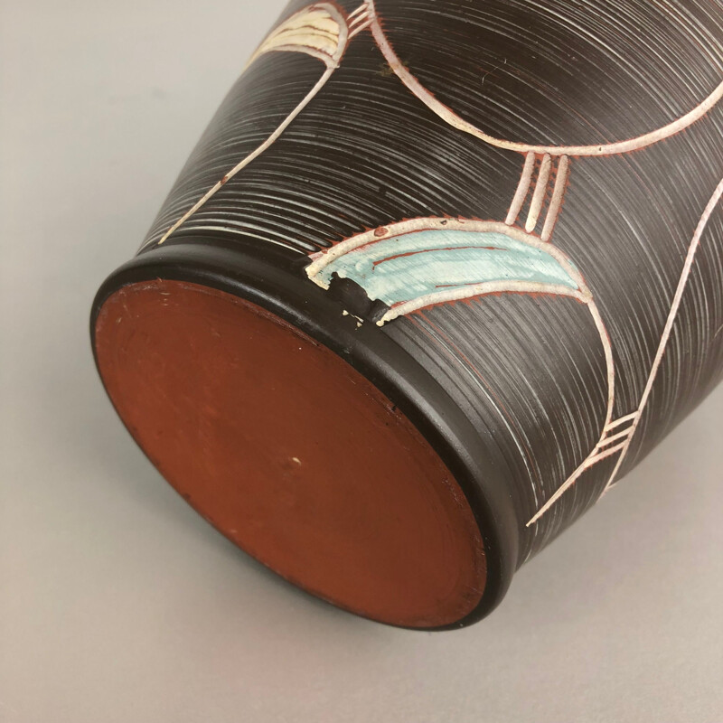 Vaso de cerâmica vintage de Franz Schwaderlapp para Sawa Ceramic, Alemanha 1960