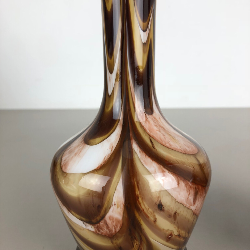 Paire vintage de vases Pop Art par Opaline Florence, Italie, 1970