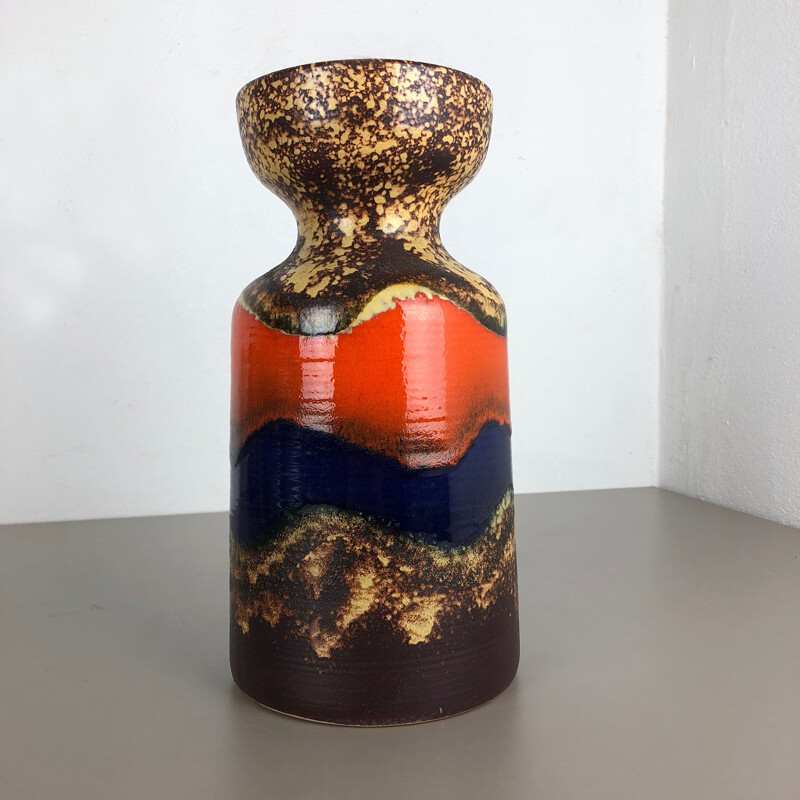 Vintage ceramic vase fat lava by Dômmler and Breiden, Germany 1970