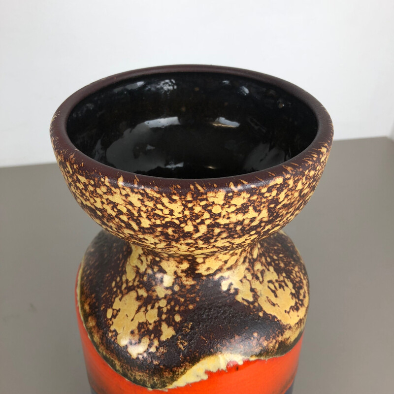 Vase vintage en céramique fat lava par Dômmler et Breiden, Allemagne 1970