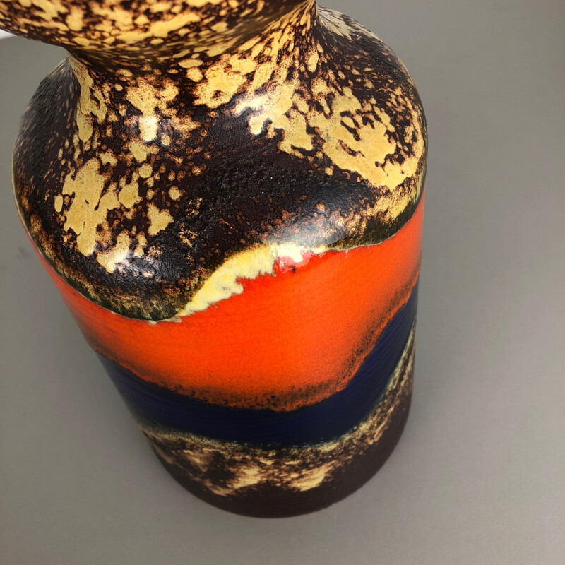 Vaso d'epoca in ceramica lavica di Dômmler e Breiden, Germania 1970