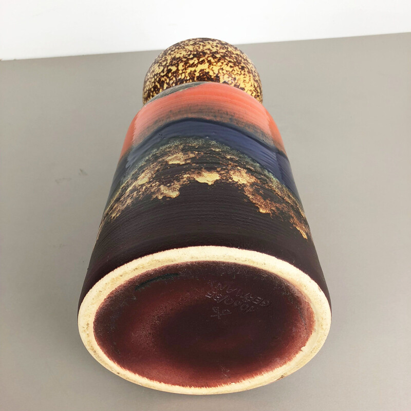 Vase vintage en céramique fat lava par Dômmler et Breiden, Allemagne 1970