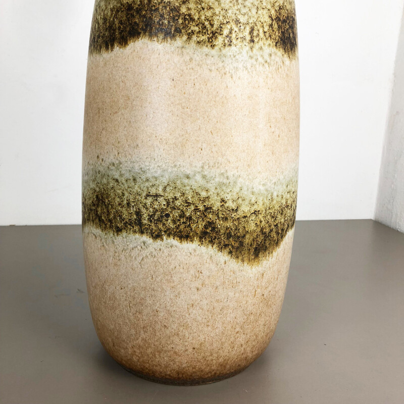 Vase de sol vintage multicolore fat lava 284-47 par Scheurich 1970