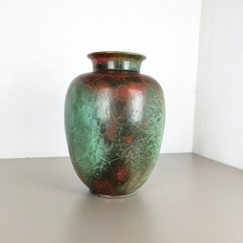 Vintage large ceramic studio pottery vase Richard Uhlemeyer, Hannover Germany, 1940