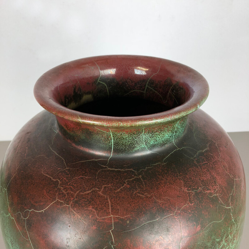 Vintage large ceramic studio pottery vase Richard Uhlemeyer, Hannover Germany, 1940