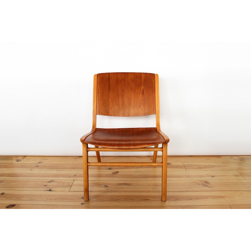 Fritz Hansen pair of AX chairs, Peter HVIDT & Olga MOLGAARD - 1950s