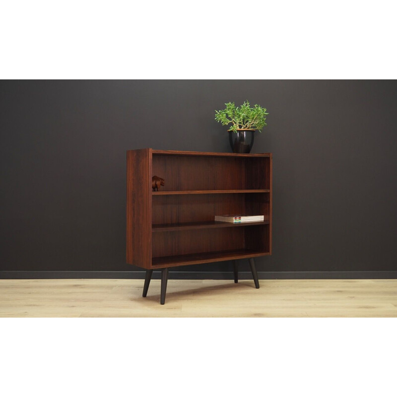 Rosewood danish vintage bookcase, 1970s