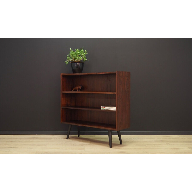 Rosewood danish vintage bookcase, 1970s