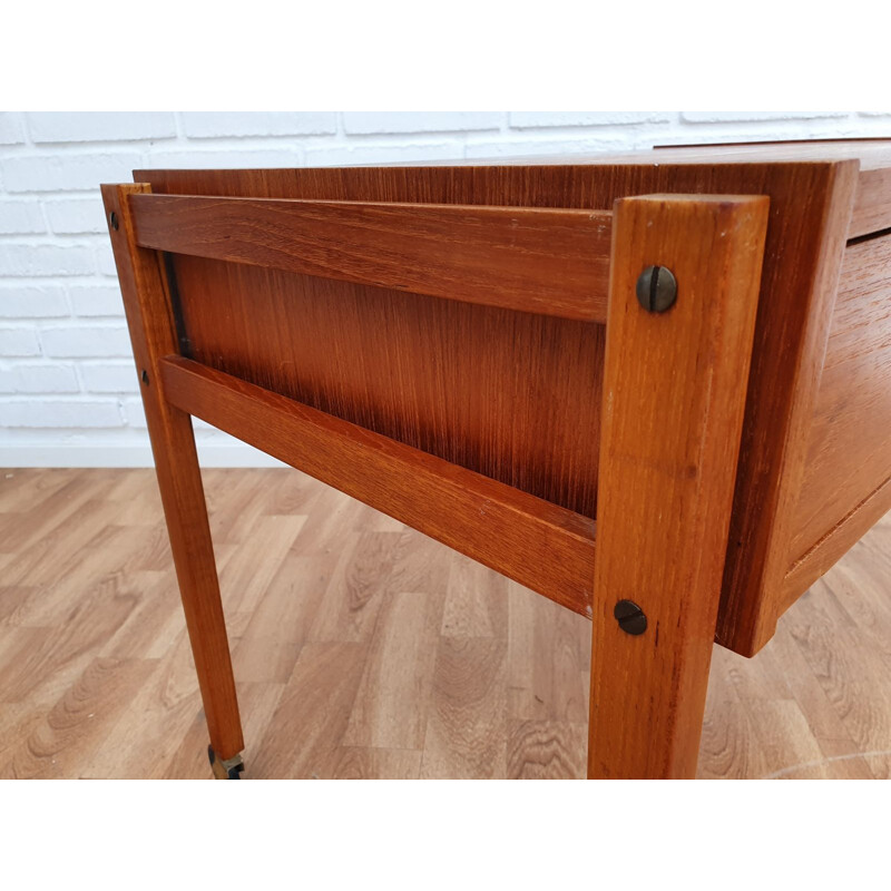  Danish vintage sewing table, teak wood, 1960s