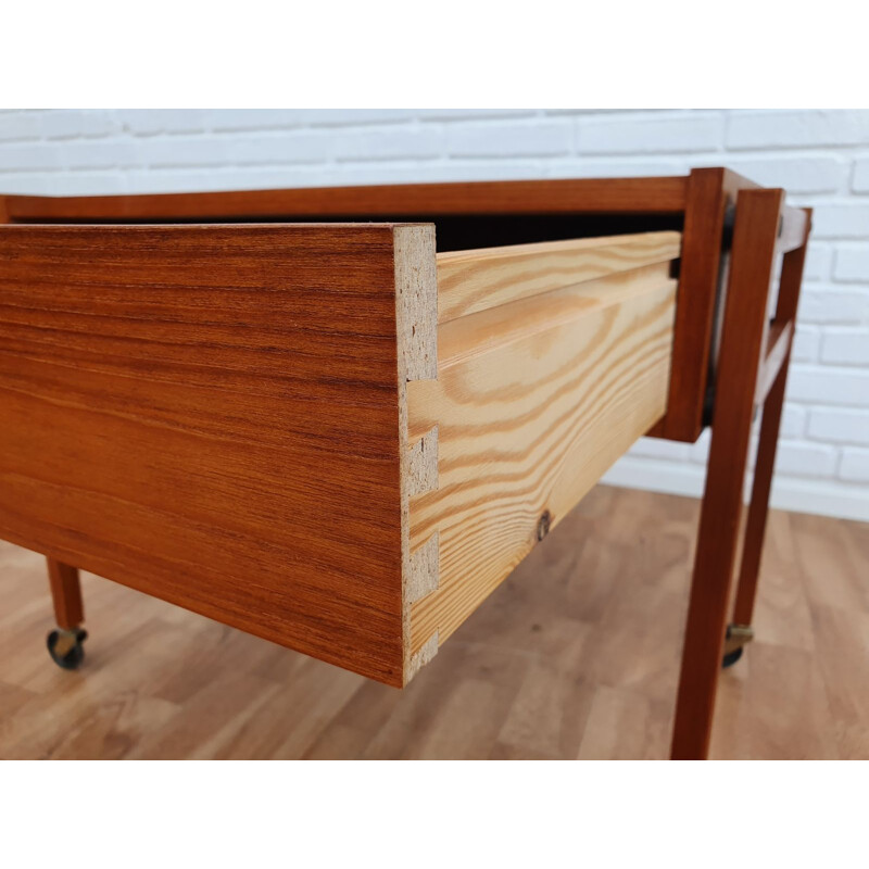  Danish vintage sewing table, teak wood, 1960s