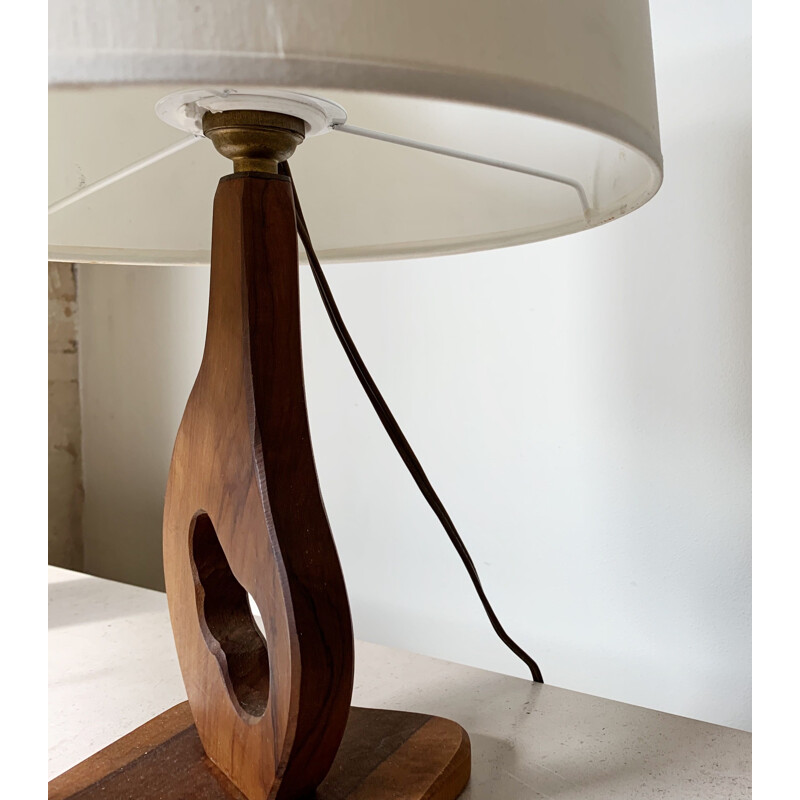 Lampe vintage en olivier, 1950