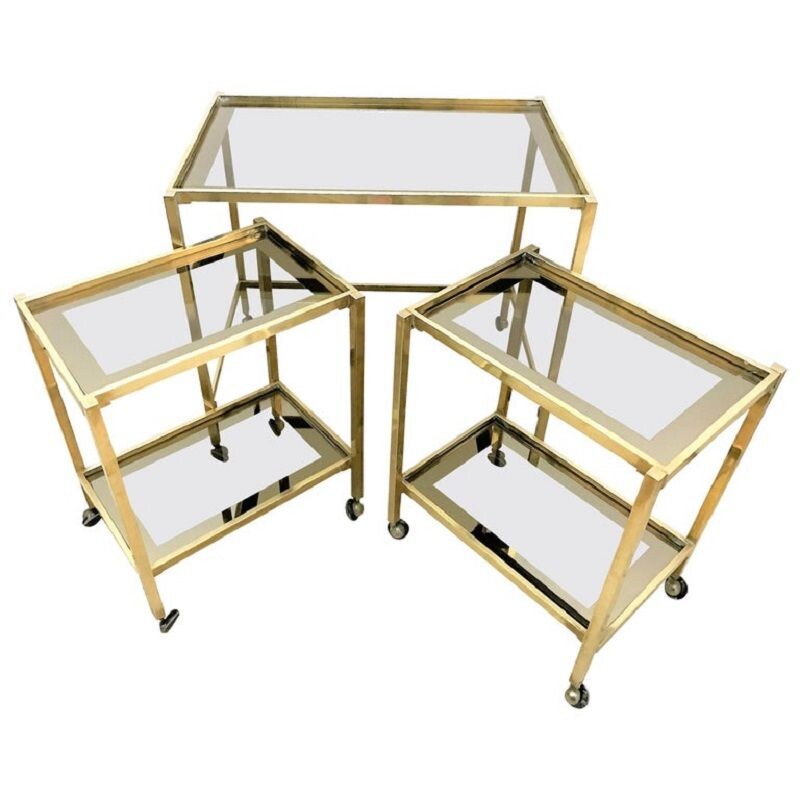 Italian vintage bar cart gigognes, 1950s