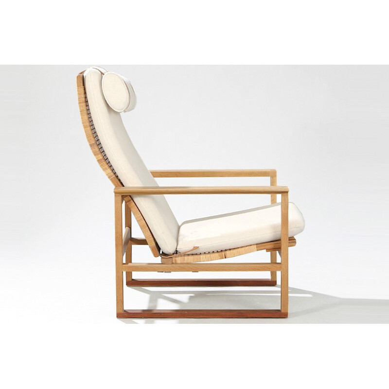 Fauteuil en chêne et laine Fredericia Furniture, Borge MOGENSEN - 1956