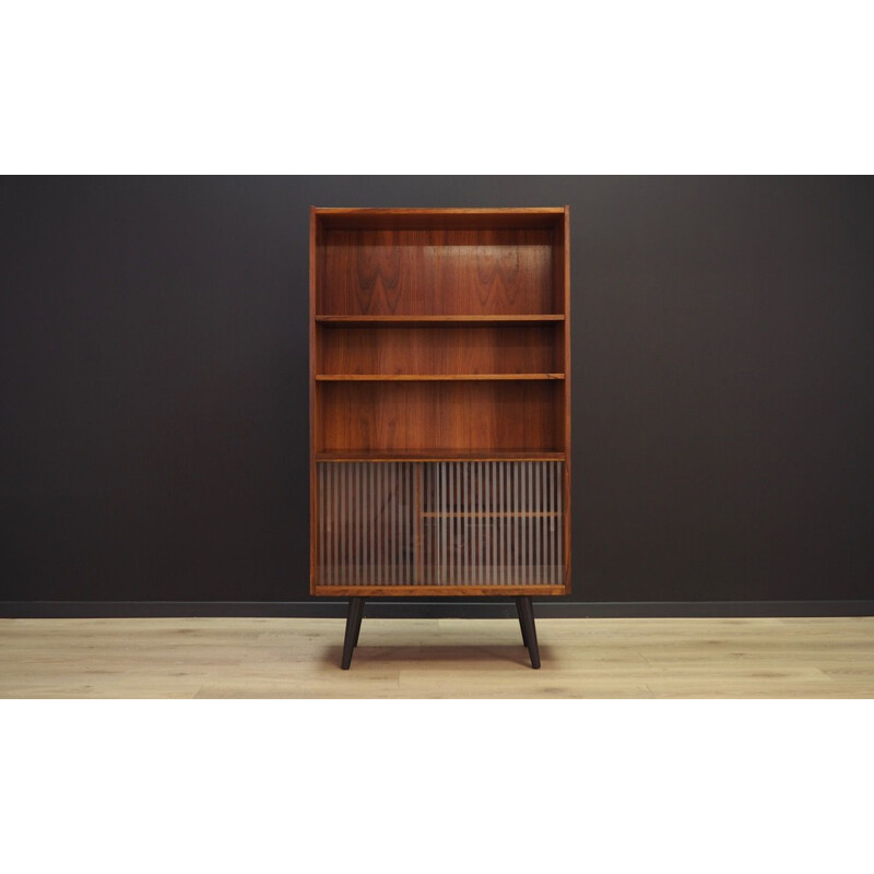 Rosewood danish vintage bookcase, 1970s