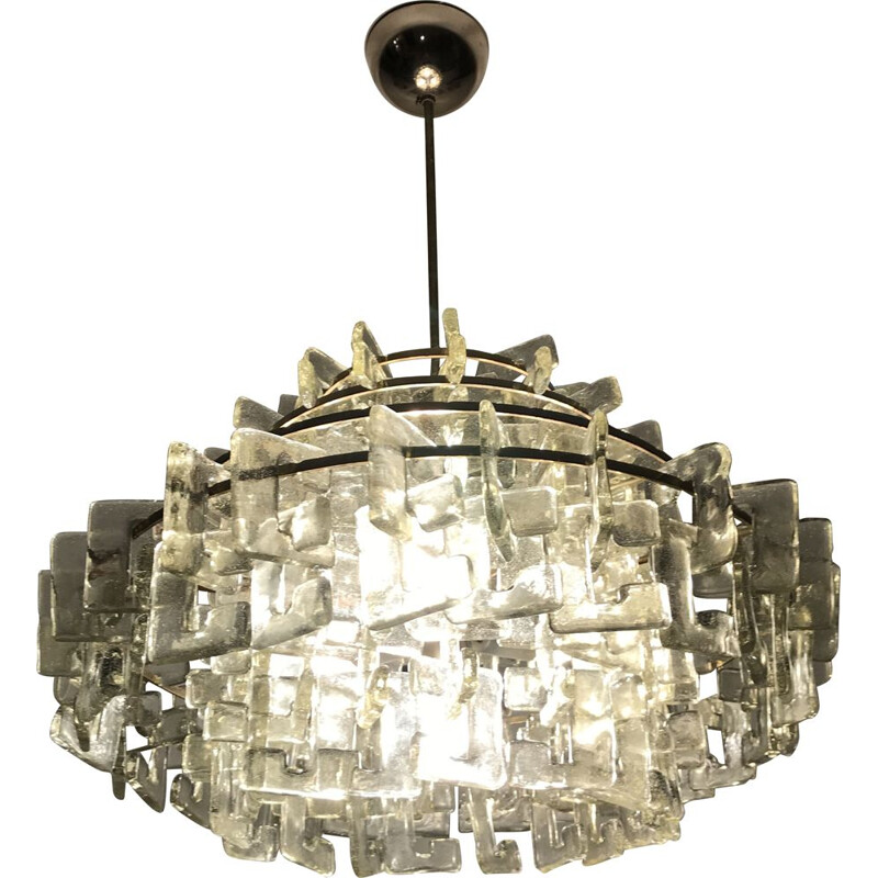 Vintage chandelier by Carlo Nason by Mazzega 1960 