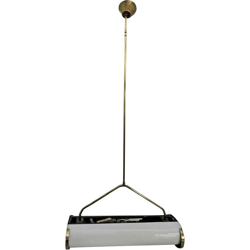Brass vintage pendent light, model Bolide, 1960s