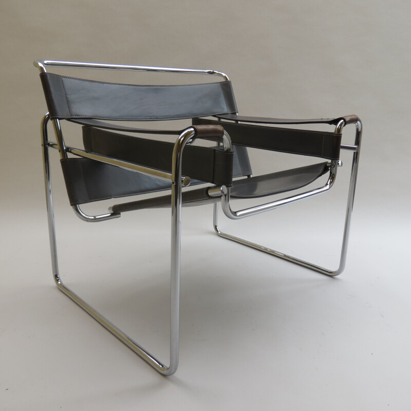 Grey vintage Wassily armchair by Marcel Breuer, 1980s