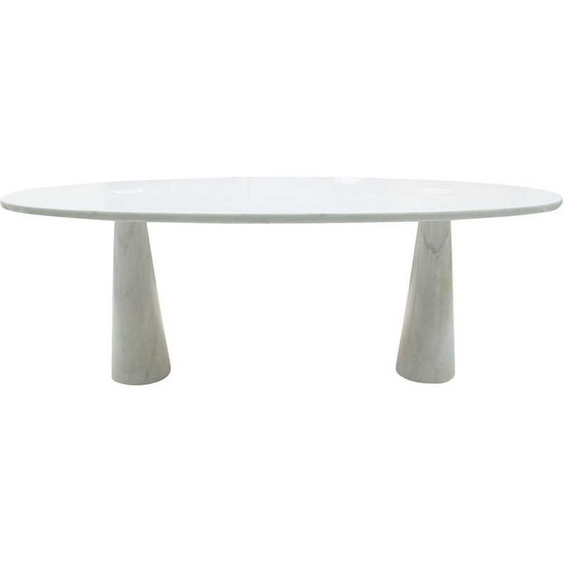 Vintage Eros dinning table in carrara marble by Angelo Mangiarotti for Skipper Fucina, Italy 1960s