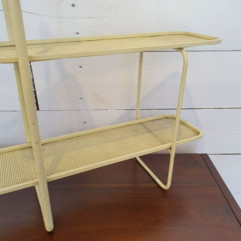 Vintage shelf with three trays by Mathieu Mategot, 1950s