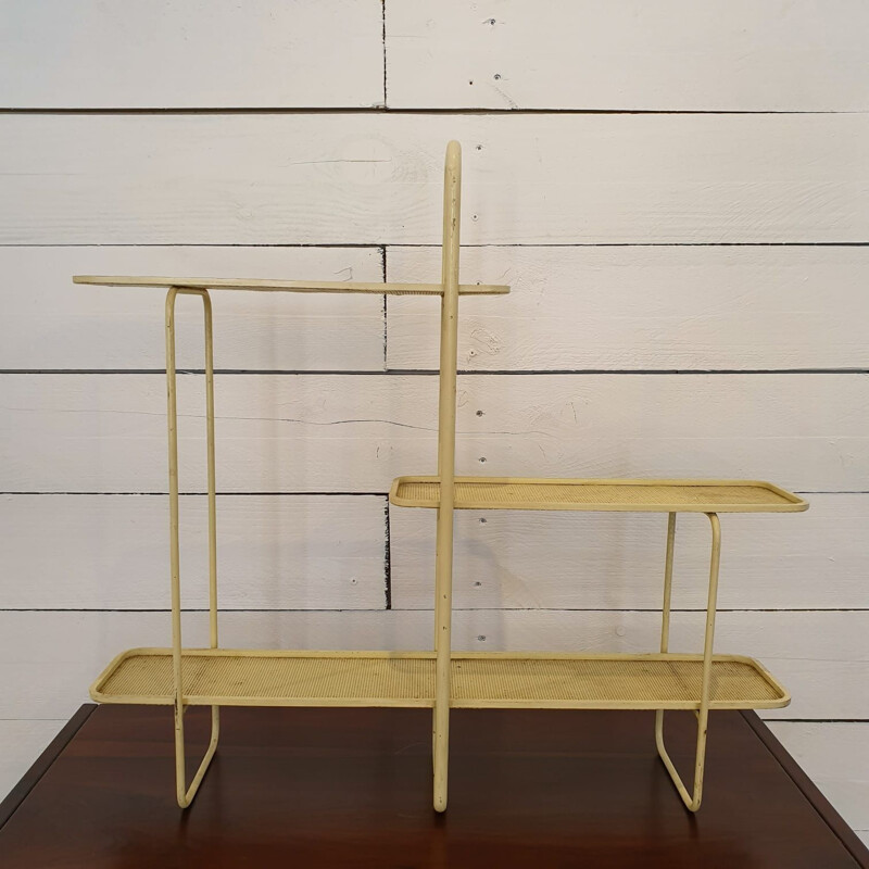 Vintage shelf with three trays by Mathieu Mategot, 1950s