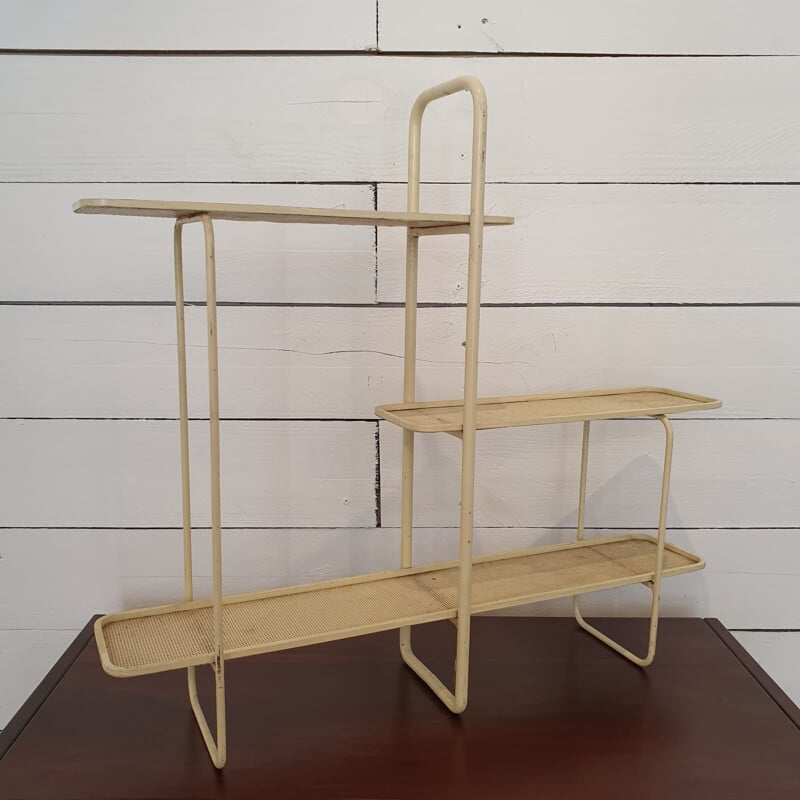 Vintage shelf with three trays by Mathieu Mategot, 1950s