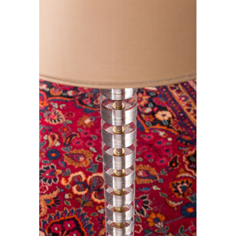 Brass vintage floor lamp, 1970s