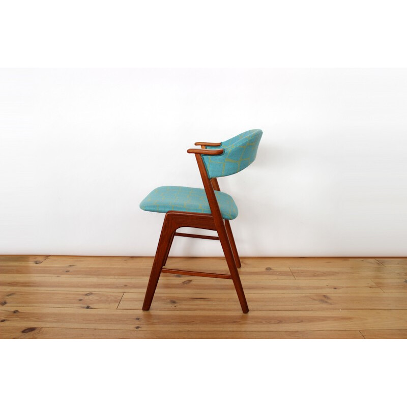 Scandinavian teak and fabric armchair, Kai KRISTIANSEN - 1960s