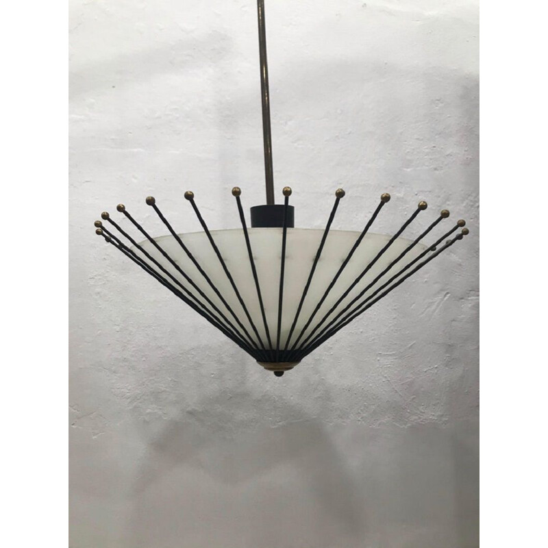 Vintage chandelier attributed to Angelo Lelli for Arredoluce, 1950s