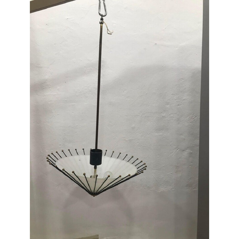 Vintage chandelier attributed to Angelo Lelli for Arredoluce, 1950s