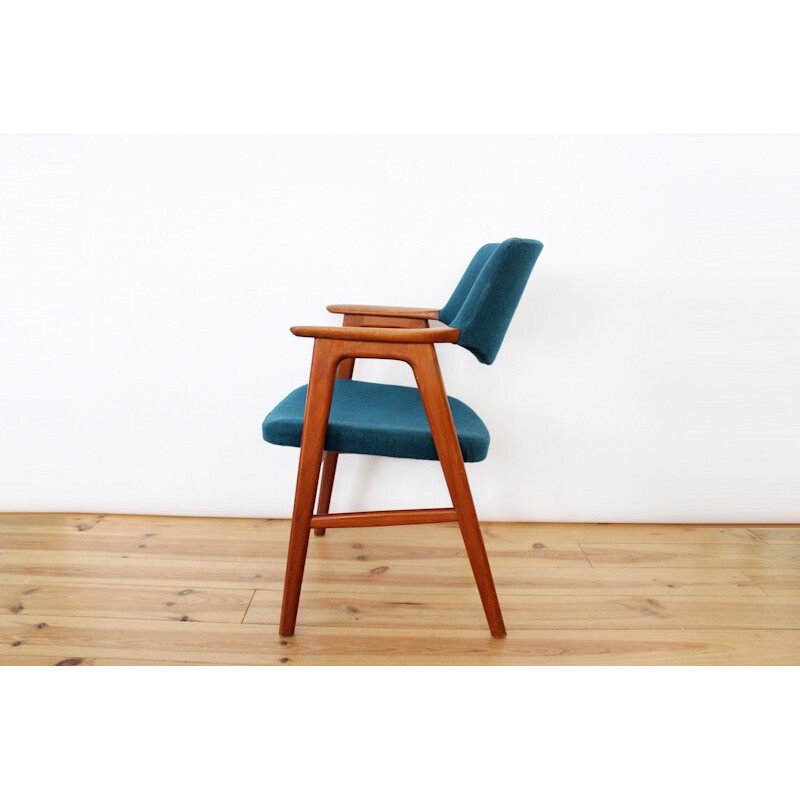 Vintage teak and fabric armchair, Erik KIRKEGAARD - 1960s