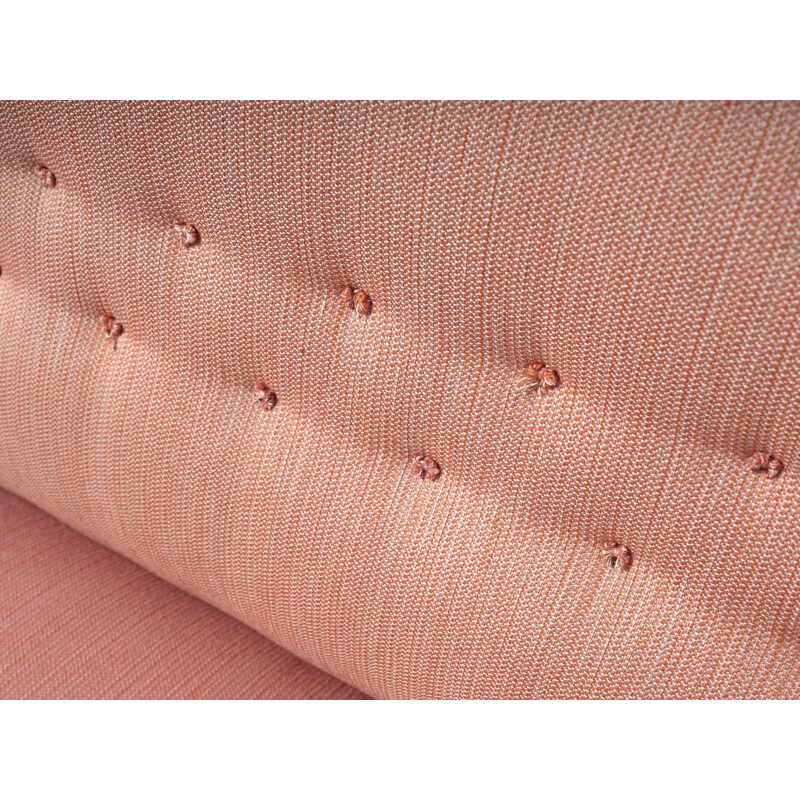 Vintage 3-seat Samsas pink sofa by Carl Malmsten for O.H. Sjögren, 1960s