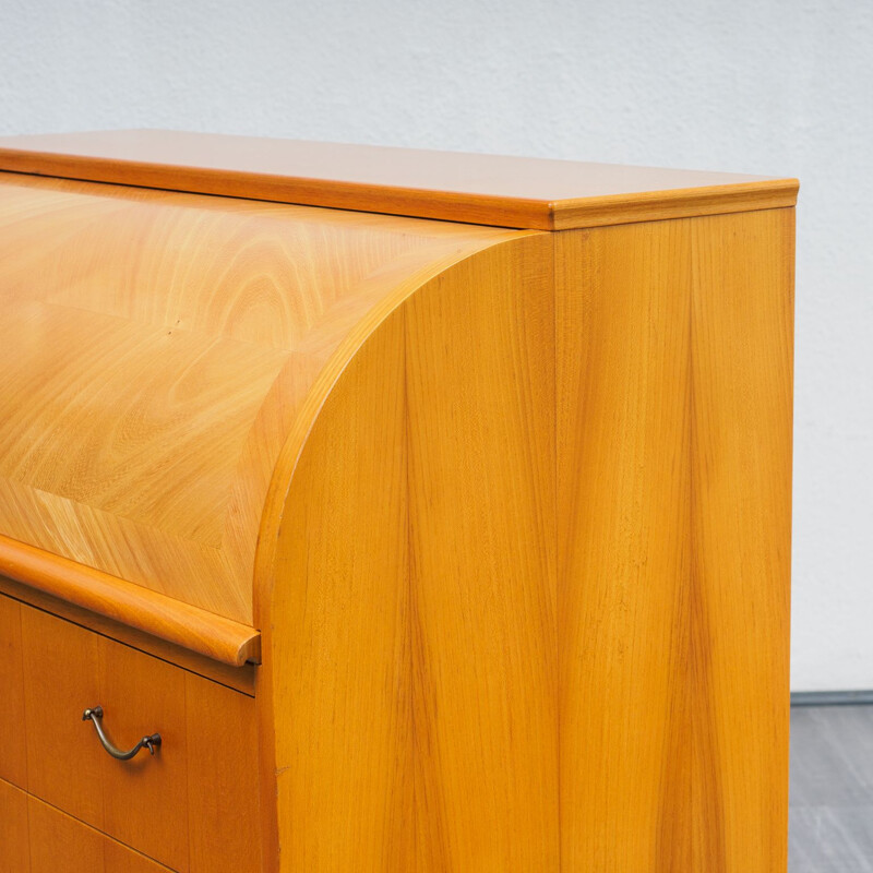 Vintage secretary desk in cherrywood, 1960s