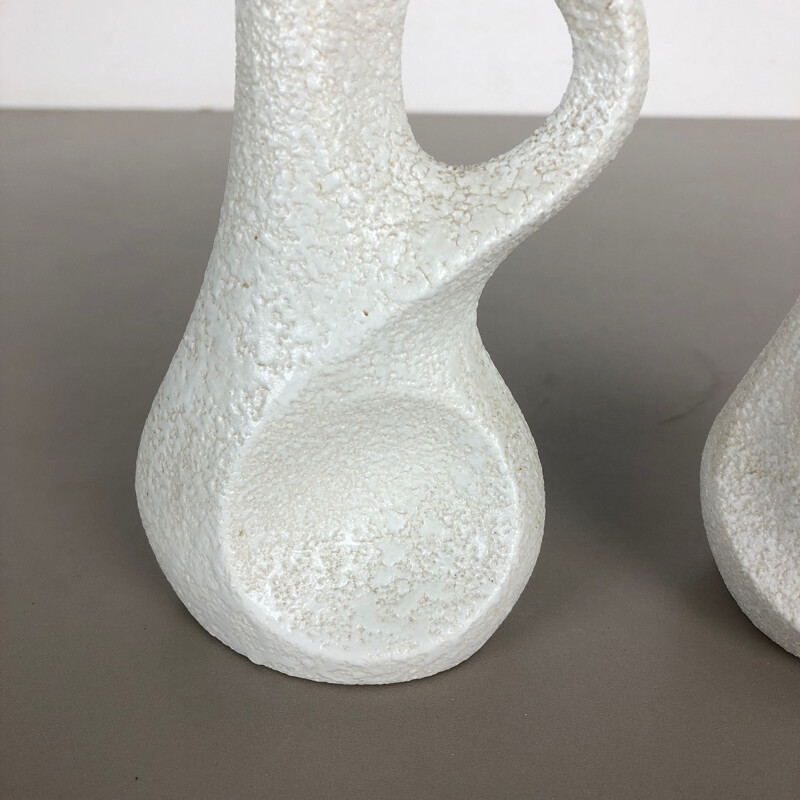 Vintage pair of Vases Sculptures by Peter Müller for Sgrafo Modern, Germany 1960s