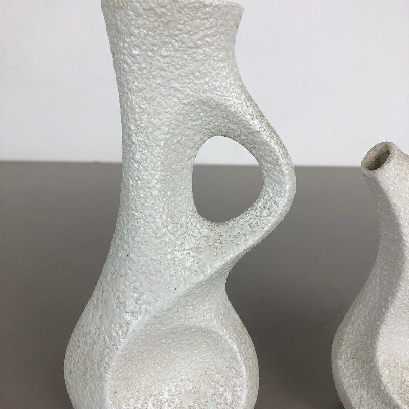 Vintage pair of Vases Sculptures by Peter Müller for Sgrafo Modern, Germany 1960s