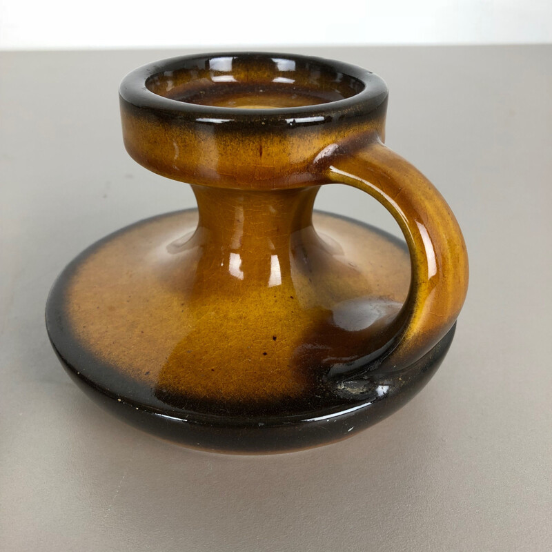 Vintage Set of Two Pottery Candleholder by Cari Zalloni for Steuler, Germany, 1970s