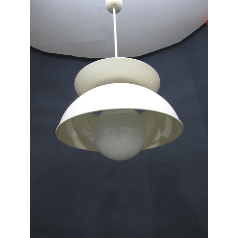 Vintage Cetra pendant lamp in metal by Vico Magistretti for Artemide, 1965