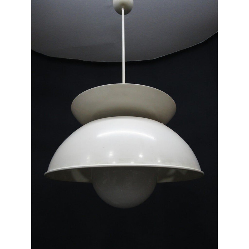 Vintage Cetra pendant lamp in metal by Vico Magistretti for Artemide, 1965
