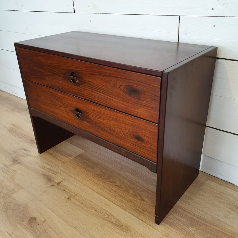 Small vintage rosewood chest of drawers by Aksel Kjersgaard, Denmark 1960